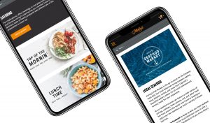 Hurley's Supermarket eatery pages on mobile devices