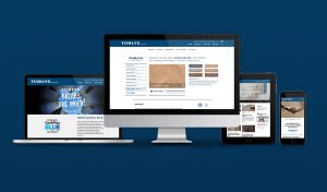 TORLYS Website Redesign of flooring page on multiple devices.